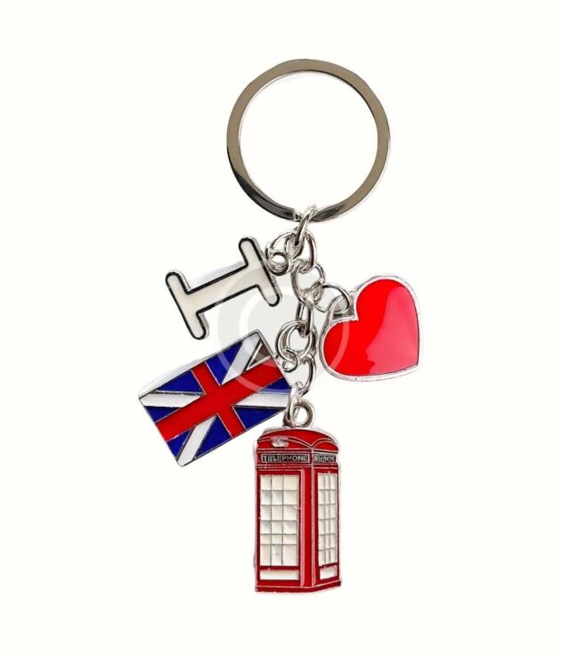London keychain with charms